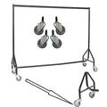 My Shopfittings 2ft3ft 4ft 5ft 6ft Reinforced Black Heavy-Duty Clothes Rail With Heavy Duty Wheels (4 X 4 INCH HEAVY DUTY WHEELS)