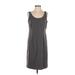 Jessica Howard Cocktail Dress - Shift Scoop Neck Sleeveless: Gray Print Dresses - Women's Size P