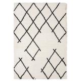 White Rectangle 8'10" x 12' Area Rug - Union Rustic Kemya Abstract Machine Made Power Loom Area Rug in Cream 144.0945 x 105.5118 x 1.7717 in black/ | Wayfair