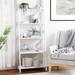 NIHAISHI Ladder Bookcase Wood in White | 70.1 H x 24.8 W x 14 D in | Wayfair L07PPNNCM2