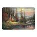 Green 20 x 30 x 0.5 in Kitchen Mat - Thomas Kinkade Studios Thomas Kinkade A Peace Retreat Anti-Fatigue Kitchen Mats | Wayfair APR20X30KMTK