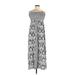 En Creme Casual Dress - Midi Halter Sleeveless: Gray Dresses - Women's Size Medium