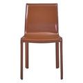 Union Rustic Aleczander Side Chair Faux Leather/Wood/Upholstered in Brown | Wayfair 1ADBB5D8A8C449B1829923A8E8A40951
