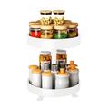 Prep & Savour 2-Tier Revolving Spice Rack Plastic in White | 16.5 H x 10.2 W x 10.2 D in | Wayfair 0C64761E6F57499CAAEDAD9784528E7A