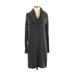Michael Stars Casual Dress - Sweater Dress Cowl Neck Long sleeves: Gray Print Dresses - Women's Size Small