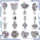 2023 New in Romantic Retro Classic Series Lotus Charm Beads Fits Pandora 925 Original Bracelet Women