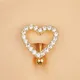 1pc Gold Color Sexy Belly Button Ring 14G Surgical Steel Reversed Bar Heart Navel Belly Ring