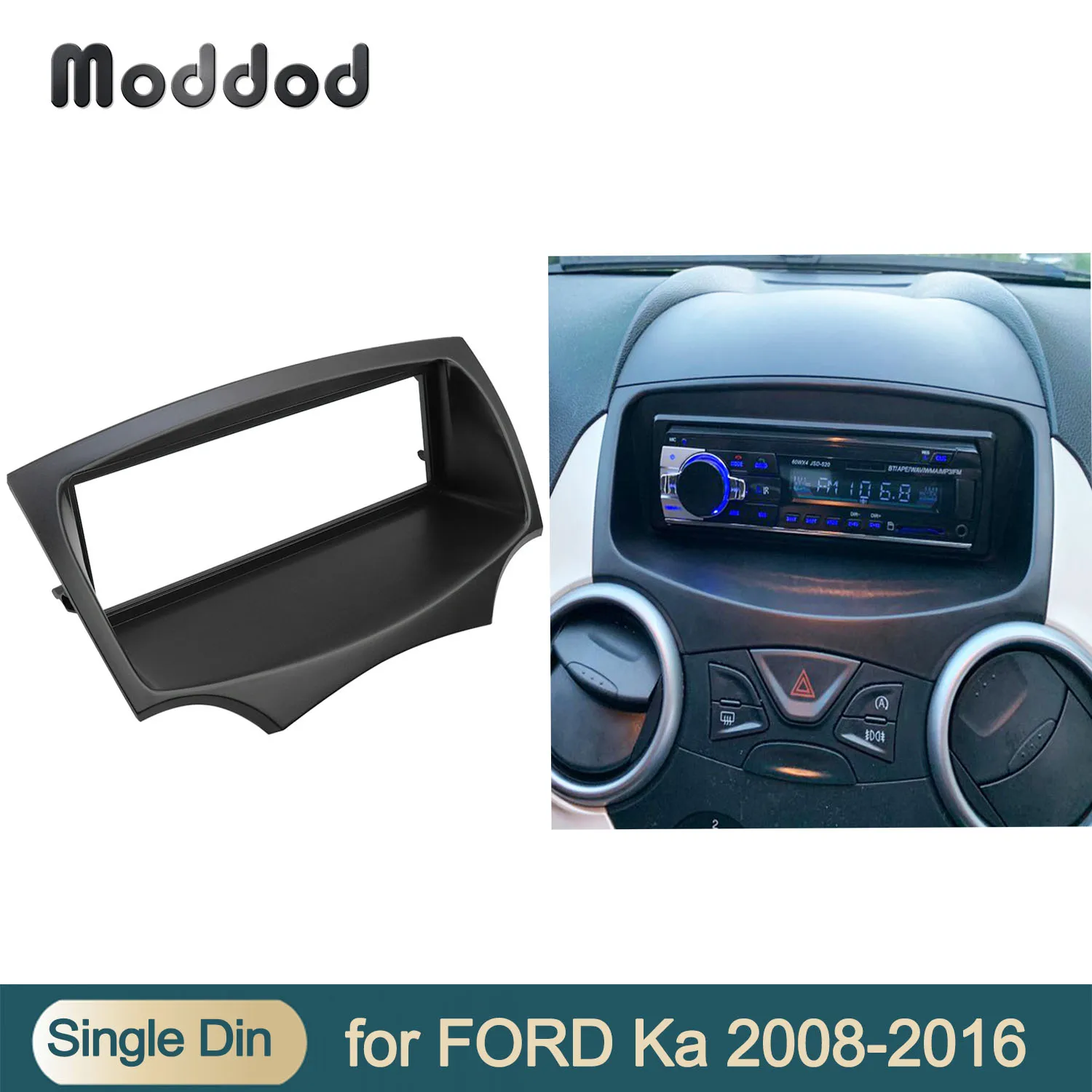 One Din Radio Fascias für FORD KA 2008–2016 CD DVD Stereo Panel Dash Montage Umrüstung Installation Trim Kits Face Frame Lünette