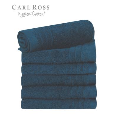 Gästehandtuch CARL ROSS "HygieniCotton", blau (petrol), B:30cm L:50cm, Frottee, Obermaterial: 100% Baumwolle, Handtücher (Packung), mit 2 Aufhängekordeln Image