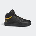 Sneaker ADIDAS SPORTSWEAR "HOOPS MID 3.0 KIDS" Gr. 32, schwarz (core black, core preloved yellow) Kinder Schuhe Laufschuhe