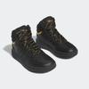 Sneaker ADIDAS SPORTSWEAR "HOOPS MID 3.0 KIDS", Kinder, Gr. 33, schwarz (core schwarz, core schwarz, preloved gelb), Synthetik, Textil, sportlich, Schuhe