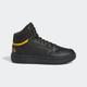 Sneaker ADIDAS SPORTSWEAR "HOOPS MID 3.0 KIDS" Gr. 37, schwarz (core black, core preloved yellow) Kinder Schuhe Trainingsschuhe