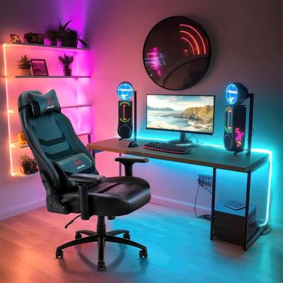 Big and Tall Gaming Chair 400lbs-Racing Style Computer Gamer Chair, High Back PC Chair with Wide Seat, Adjustable 4D Armrest