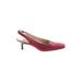 Kate Spade New York Heels: Slingback Kitten Heel Cocktail Party Red Shoes - Women's Size 8 1/2 - Almond Toe