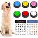 6-Button Dog Training Set with Stickers & Guide - Red/Yellow/Blue/Purple/Green/Pink