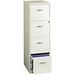 Pemberly Row 18 4-Drawer Traditional Metal File Cabinet in White