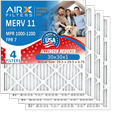 30x30x1 Air Filter MERV 11 Comparable to MPR 1000 MPR 1200 & FPR 7 Electrostatic Pleated Air Conditioner Filter 4 Pack HVAC Premium USA Made 30x30x1 Furnace Filters by AIRX FILTERS WICKED CLEAN AIR.