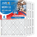 20x24x1 Air Filter MERV 11 Comparable to MPR 1000 MPR 1200 & FPR 7 Electrostatic Pleated Air Conditioner Filter 4 Pack HVAC Premium USA Made 20x24x1 Furnace Filters by AIRX FILTERS WICKED CLEAN AIR.