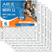 16x16x1 Air Filter MERV 11 Comparable to MPR 1000 MPR 1200 & FPR 7 Electrostatic Pleated Air Conditioner Filter 6 Pack HVAC Premium USA Made 16x16x1 Furnace Filters by AIRX FILTERS WICKED CLEAN AIR.