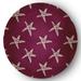 5 Round Simply Daisy Starfish Beach Style Chenille Area Rug Maroon Red