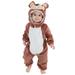 Votuleazi Baby Animal Costume Winter Warm Lion Cat Squirrel Dog Hooded Romper