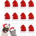 10 Pcs Dog Cat Pet Santa Hat Christmas Pet Costumes Santa Hat Pet Christmas Photo Props for Puppy Kitten Small Cats Dog
