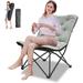 Slsy Portable Folding Camping Chair Oversize XL Comfy Folding Butterfly Chair Saucer Chair Folding Lounge Chair Folding Chair with Carry Bag for Indoor Outdoor