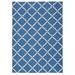 Havenside Home Nedonna Geometric Diamonds Indoor/ Outdoor Area Rug by Dark Blue 4 4 x 6 3 Geometric 4 x 6 Entryway Kitchen Patio White Blue