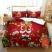 3 Piece Christmas Rustic Lodge Deer Quilted Bedspread/Quiltge Deer Quilt Quilted Bedspread Printed Quilt Bedding Throw Blanket Coverlet Lightweight(1 Duvet Cover+2 Pillowcases)