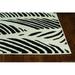 HomeRoots 375008 23 x 45 in. Black or White Polypropylene Rug