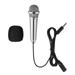 mini microphone Healifty Mini Karaoke Microphone Portable Vocal/Instrument Microphone for Voice Recording Chatting and Singing (Silver)