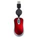 NUOLUX Creative USB Wired Mouse Mini Telescopic Mouse Computer Notebook Mouse Portable Mouse (Red)