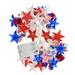 Xipoxipdo USA Star With USA Flag String Lights July 4th Independence Day Decorative LED String Lights Battery Operated LED String Lights With Remote For July 4th Decor Stripes