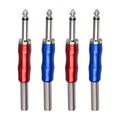 4PCS 1/4 inch Male Jack 6.35mm Solder Type TRS Plug for Speaker Audio Cable