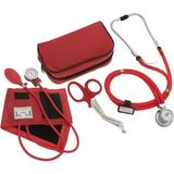 ASA Techmed Nurse Starter Kit - Stethoscope and Blood Pressure Cuff Set with EMT Shears (Red)
