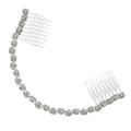 crystal hair comb 1 Pc Chic Crystal Hair Adornment Sweet Head-wear Charming Comb (Silver)