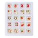 Kaola 20Pcs Christmas Nail Art Decoration Cute Snowman Reindeer Socks Gloves Hat Bell Xmas Tree Charms 3D Nail Ornaments Women DIY Manicure Accessories Holiday Gift