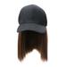 Women Short Straight Wig One-Piece Wig Hat Hair Extension Wig Girl Headdress