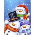 SUNSOUT INC - Three Snowmen - 300 pc Christmas Jigsaw Puzzle by Artist: Makiko - Finished Size 18 x 24 - MPN# 35316