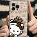 Merry Christmas Hello Kitty For iPhone 11 Pro Max 12 13 Pro Mini X XR XS Max 6 6S 7 8 Plus Se2 Clear Phone Case Cover