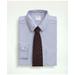 Brooks Brothers Men's Japanese Knit Striped Dress Shirt | Dark Blue | Size 17 35