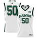 Youth GameDay Greats #50 White Hawaii Rainbow Warriors Lightweight Basketball Jersey