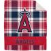Pegasus Los Angeles Angels 50" x 60" Plaid Flannel Sherpa Plush Blanket