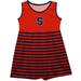 Girls Toddler Vive La Fete Orange Syracuse Striped Tank Top Dress