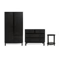 Habitat Simone 3 Piece 2 Door Wardrobe Set - Black