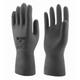 Unigloves Uniglove 680* Black Latex Chemical Resistant Work Gloves, Size 8, Medium