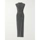 Diane von Furstenberg - Apollo Ruched Metallic Stretch-jersey Maxi Dress - Silver