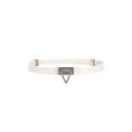 Bottega Veneta Triangle Lock Belt in White & Silver - White. Size 75 (also in 70, 80, 85).