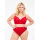 Red OOLA LINGERIE Lace & Logo High Waist Light Control Brief