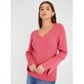 Pink Sparkle V-Neck Jumper